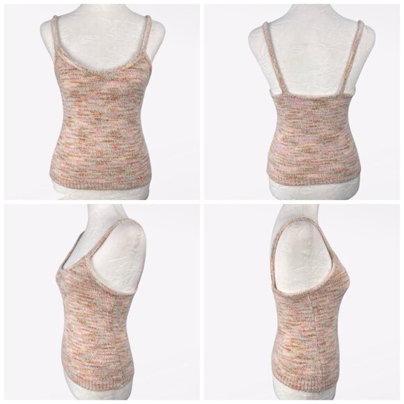 Sincerely Jules Sweater Cardigan Tank Set Pink Speckle Knit NWT XS - Picture 9 of 10